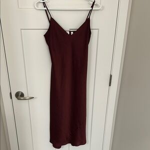 Wilfred Burgundy Midi Slip Dress